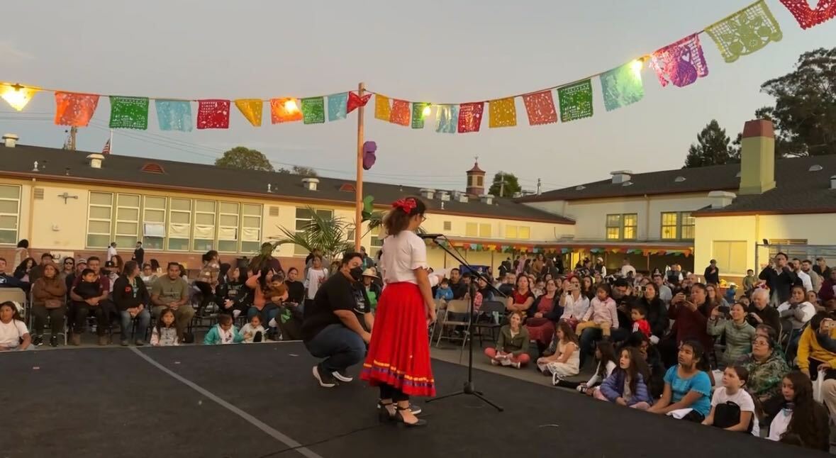 Both classes performed their poems for an audience of 500 at the Hispanic Heritage Month Celebration. 